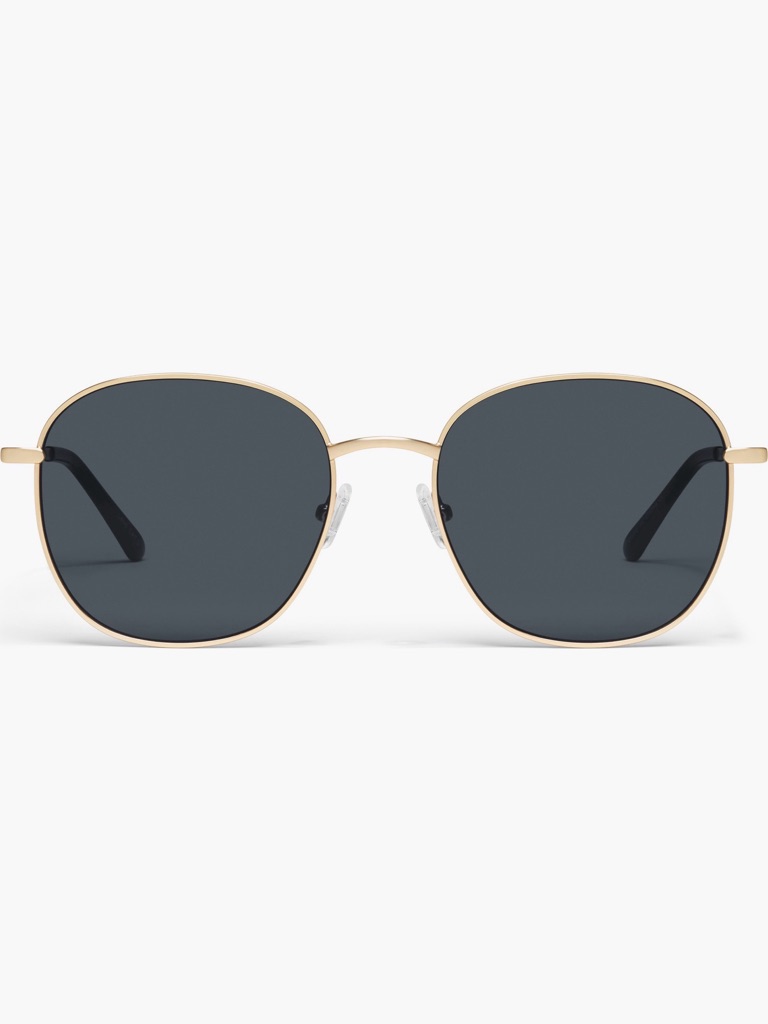 Quay Australia Gold Frame Sunglasses With Black Lenses